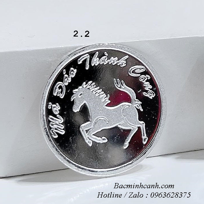 Đồng bạc đánh gió hình con ngựa DX018