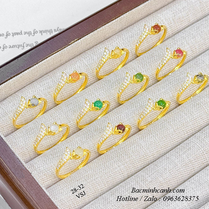 Nhẫn hồ ly baby vàng 10k lắp đá NNU270 nhan-ho-ly-baby-vang-10k-lap-da-nnu270-2