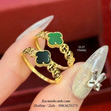 Lắc tay kim tiền cỏ 4 lá vàng 10k LTNU331 nhan-kim-tien-co-4-la-vang-10k-lap-da-nnu272-2-380x380