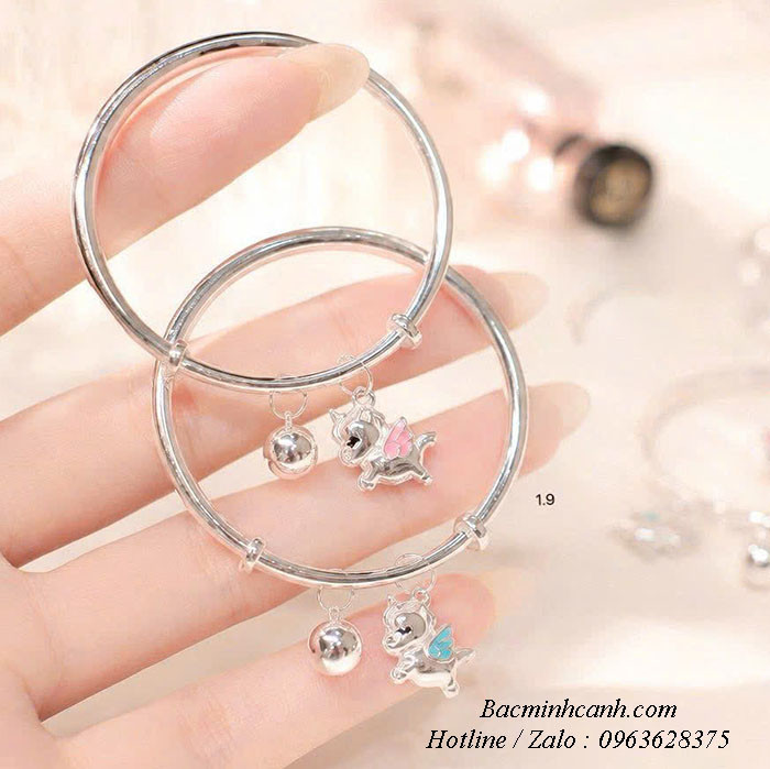 Vòng bạc ngựa thiên thần cho bé TE484